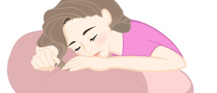 仮眠する女性